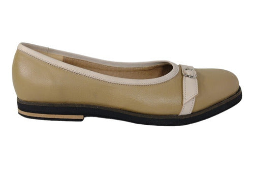 Loba Zapatos Classic Women's Ballerinas in Large Sizes Beige 4