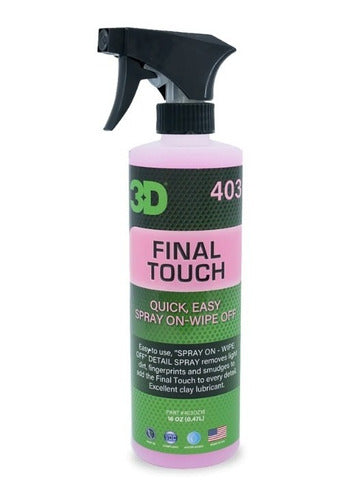 3d Final Touch Quick Detailer Lubricante De Clay Bar 500 Ml 0