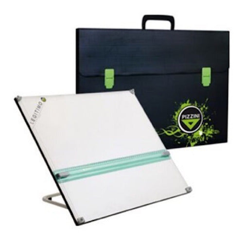 Pizzini Portable Board 40 X 50 Cm With Parallelogram / 6 Position Easel 0