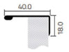 Grupo Euro Perfil Manija Mueble Aluminio Class 40mm 1