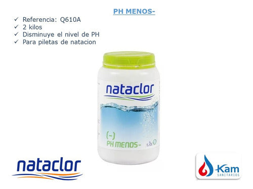 Nataclor Regulador Para Piscinas Piletas Ph Menos 2 Kilos 1