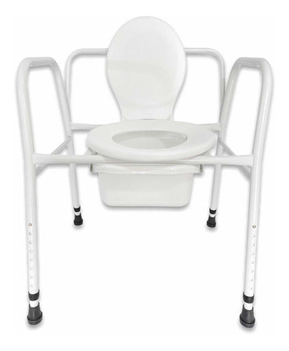 Romano Portable Toilet with Backrest, Adjustable Height, Supports Up to 140kg 0