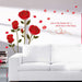 Pared Roja De Rose Etiqueta Mural Desmontable Flores Pared P 1