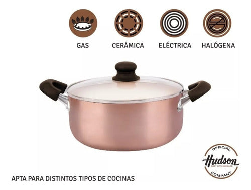 Hudson Copper Non-Stick Ceramic Cookware Set 6 Pcs with Jug 2