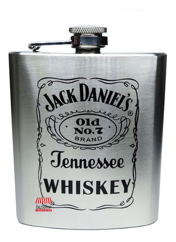 Hip Flask Petaca Licorera Botella Acero Inox Jack Daniels 7oz Baztelmo 1