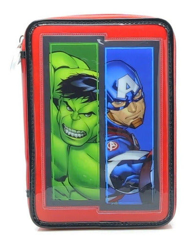 Marvel Avengers 2-Level PVC Pencil Case with Free Supplies 1