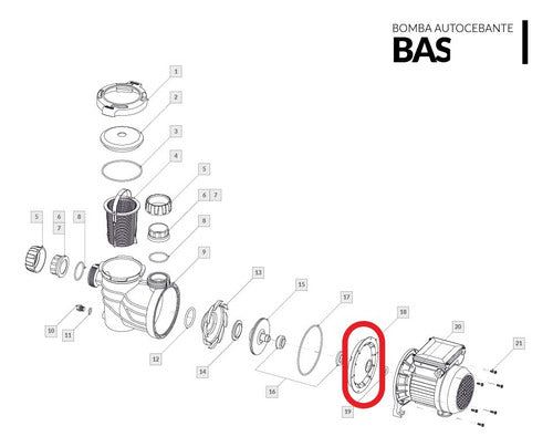 Vulcano Intermediate Body for Pump Model BAS 033 or 050 2