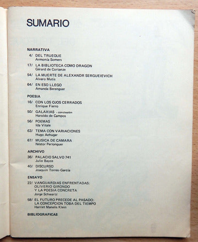 Revista Uruguaya Maldoror 16 Armonía Somers - Ida Vitale 1