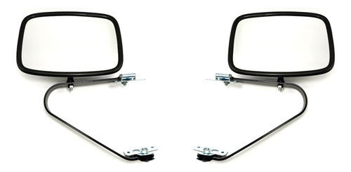 FB - Black Metal Mirrors for Dodge D100 D200 Pickup Trucks 1