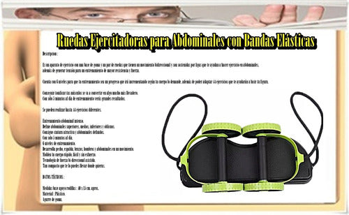 Ruedas Ejercitadoras Para Abdominales Con Bandas Elásticas 4