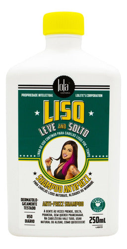 Lola Liso Leve e Solto Shampoo + Máscara Antifrizz Alisado 1