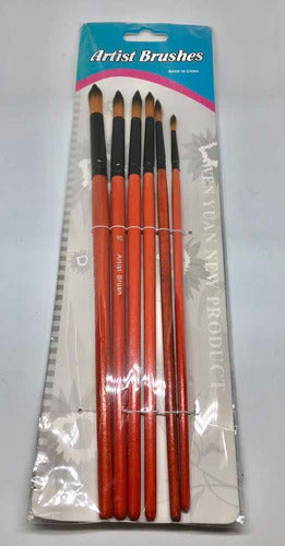 Artist Brushes 18 Brushes in 3 Sets of 6 Units (Similar to Marta) Wooden Handle 4