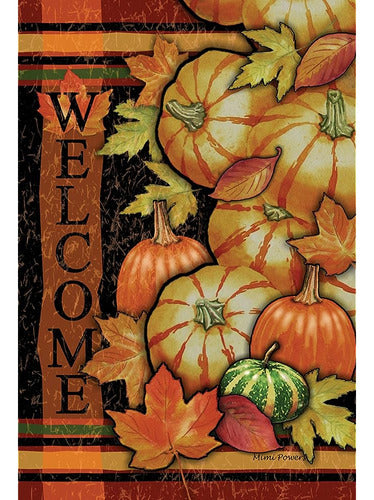 Toland Home Garden 1010543 Fall Pumpkin Flag 0