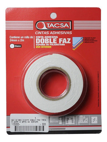 Cinta Doble Faz Tacsa 24mm X 2mts De Espuma 0