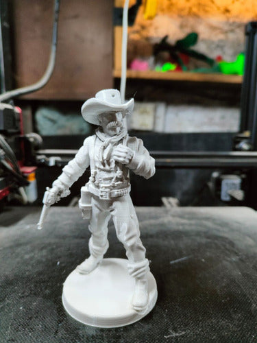 Cowboys on Foot Model 4, Scale 1/16 (12cm), White Color 5