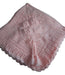 Artesanal Pañoleta - Hand-Knit Crocheted Wool Blanket in Pink 0