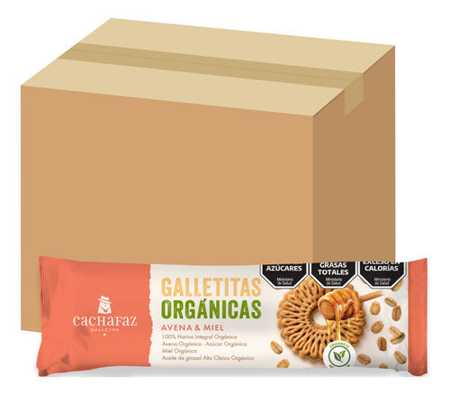 Organic Oat and Honey Cookies Cachafaz 170g x21 0