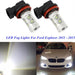 Ford Explorer 2011-2015 Fog Lights 6500K 50W White Cree LED Bulbs H11 1