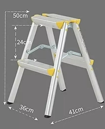 VERANOVA Home Folding Step Stool with 2 Steps - Multi-Purpose Aluminum Ladder 1