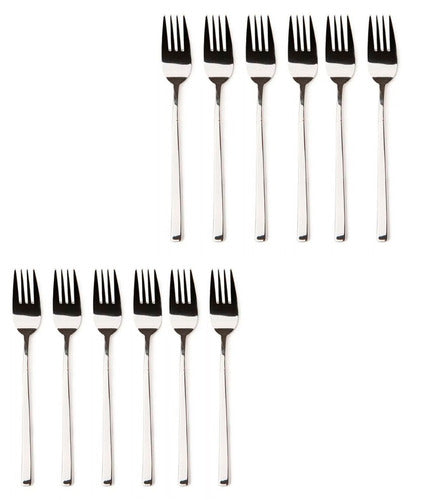 Volf 12 Dessert Forks Stainless Steel Focus Set 0