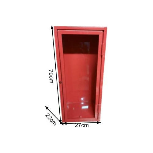 Lacar Fire Extinguisher Powder Cabinet 10 Kg With Door Without Glass, Square Key 1