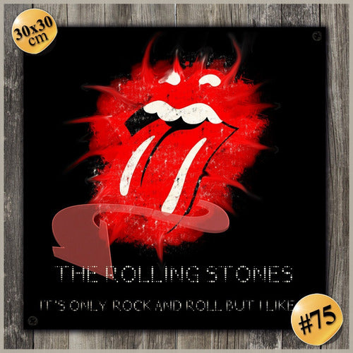 #75 - Cuadro Vintage 30 X 30 Cm / The Rolling Stones Cartel 1