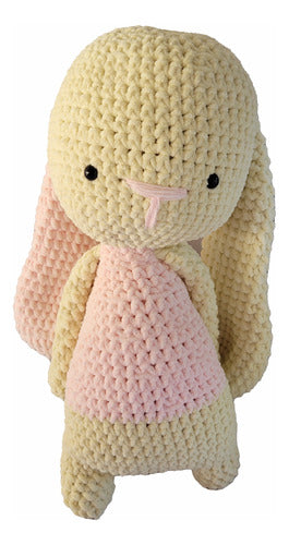 FaisaFlor Lanas Conejito Grande Amigurumi Plush Chenille Tejido Al Crochet 0