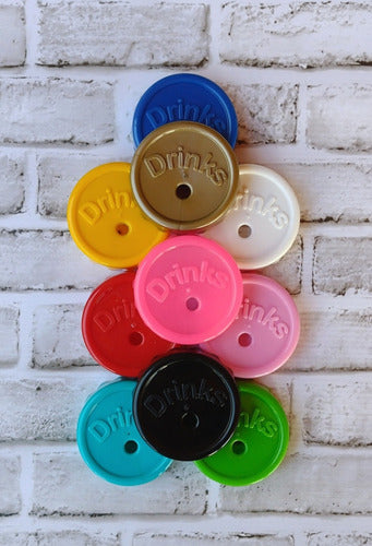 Perforated Screw-On Plastic Lid for Drinks Candy Souvenirs 260 pcs 0
