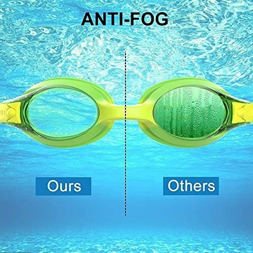 Findway Unisex Swimming Goggles Blue and Green x2U 4