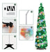 BTU Foldable Christmas Tree with 50 Lights, Pliable Tinsel 2