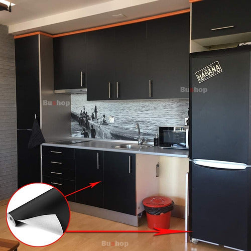 Oracal Black Matte Adhesive Vinyl for Kitchen Decoration (63cm X 7m) 2