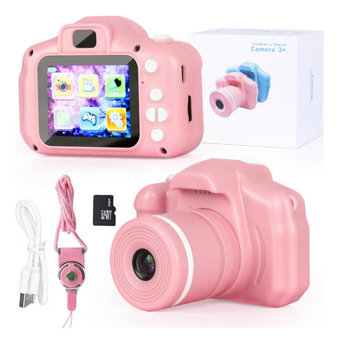 NINE CUBE Pink Camera for Kids Aged 4-8 with 32GB SD Card 0