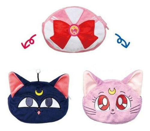 Sailor Moon Reversible Pouch - Chibi Moon, Diana & Luna-P 0
