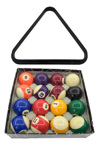 Silboreventos Professional Polyester Resin Pool Balls + Triangle 4