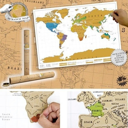Deluxe Scratch Off World Map 59x83 13