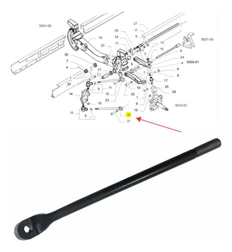 Barra Tensor Inferior Iveco Daily 2.8 3510 93822444 1