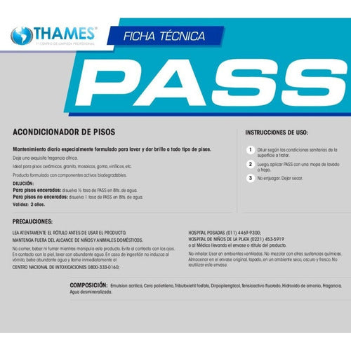 Thames Liquid Floor Cleaner Pass 5L 1