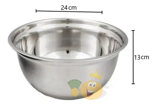 Bowl Acero Inoxidable Ø 24cm Recipiente Mezclador | Ero 1