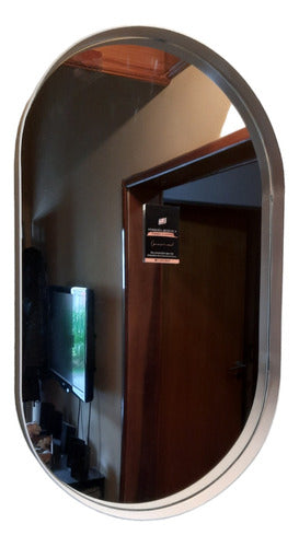 Herreriartistica_ Modern Black Oval Mirror 50 X 80 Iron 0