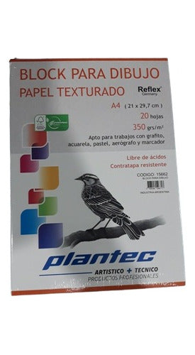 Plantec A3 Drawing Pad 29.7x42 Textured 20 Sheets 350 Gr 1