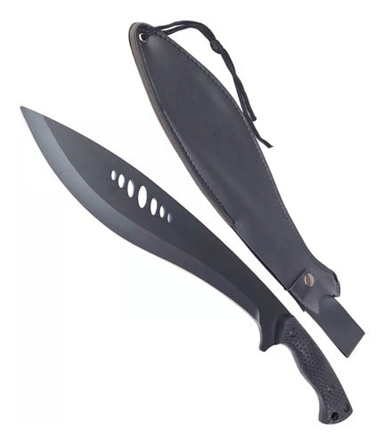 Cuchillo Kukri  Tipo Machete Full Tang Mango Abs Funda Cuero 5