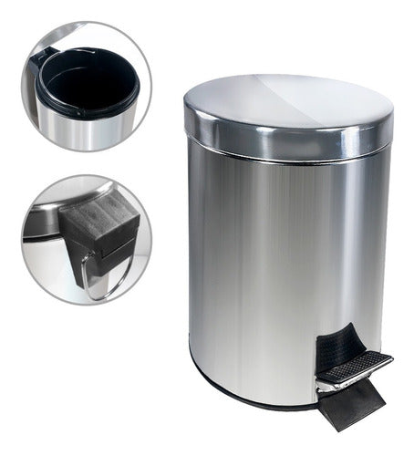 Ventaimportacion 12 Liters Waste Basket with Pedal Opening 0