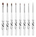 Set of 8 Brushes for Nail Art Sculpted Nail Decoration Deco 0