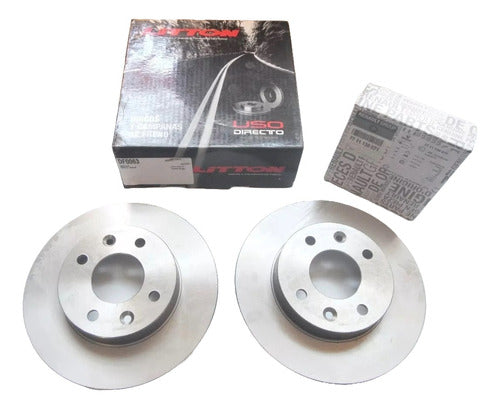 Litton Brake Discs and Original Brake Pads Kit for Clio Mio 1.2 16v D4F 0