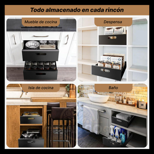 Tianco Cajón Corredizo Organizador Caja Extraíble Baño Cocina Metal 3