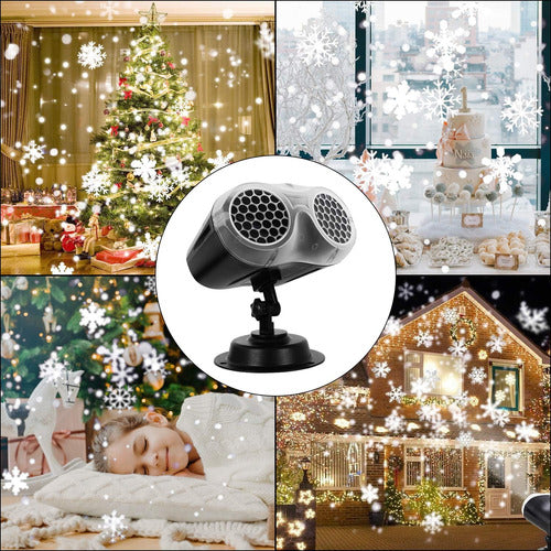 Unifun Proyector Navidad Luces Copo Nieve Dinámicas Impermeable 7