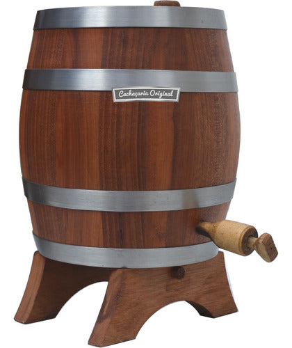 Barril Tonel Pipa Pipote Pinga Sapucaia Vertical 2l Madeira 0