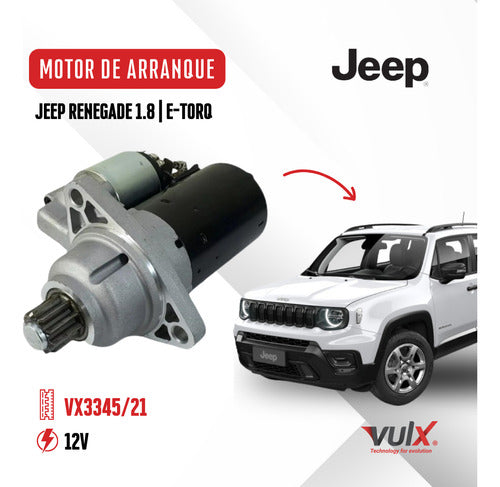 Motor Burro De Arranque Jeep Renegade 1.8 E-torq 1