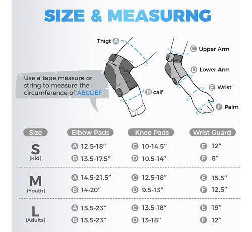 Rodilleras Y Coderas Para Patinar, Infantil A Adulto Grande 5