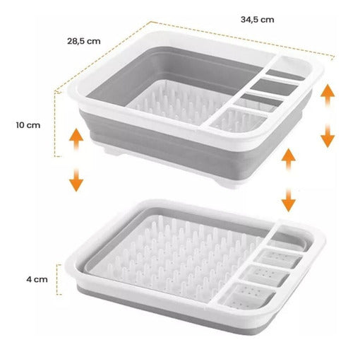 Km Solutions Foldable Silicone Dish Drying Rack Organizer 5